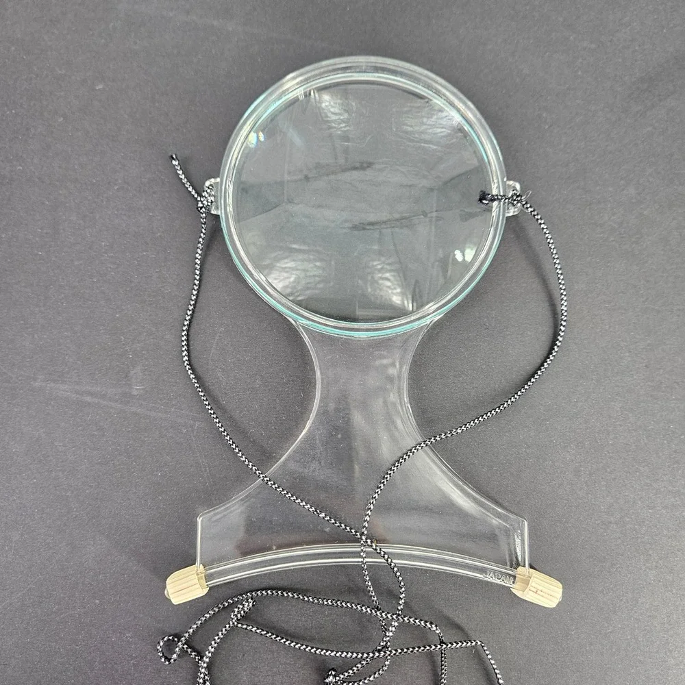 Vintage Neck Magnifier Hands Free Reading Sewing Crafting Tool Aid w Box Japan